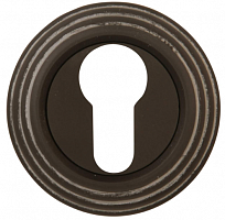 Дверная накладка круглая Melodia Cyl 50P Графит + серебро