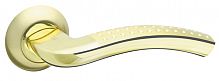 Дверная ручка Fuaro (Фуаро) раздельная R.AR54.LOUNGE (LOUNGE AR) 130mm SG/GP-4 матовое золото/золото