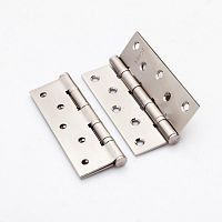 Петля дверная универсальная стальная 125*75*25 RENZ 125-4BB FH SN матовый никель
